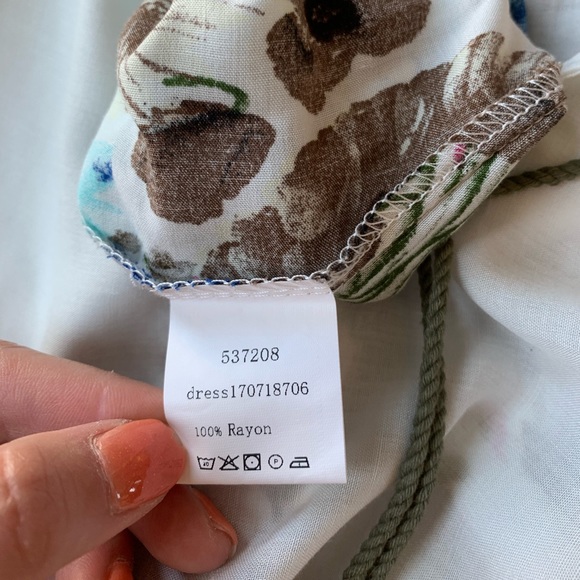 Floral 3/4 Sleeve Bathing Suit Cover-up - Picture 5 of 5